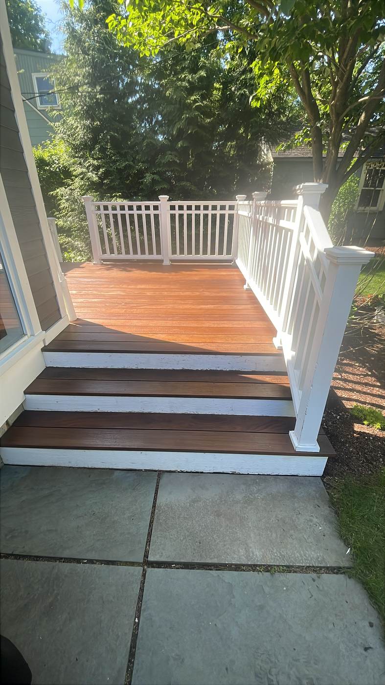 Deck stain job in Commerce, MI