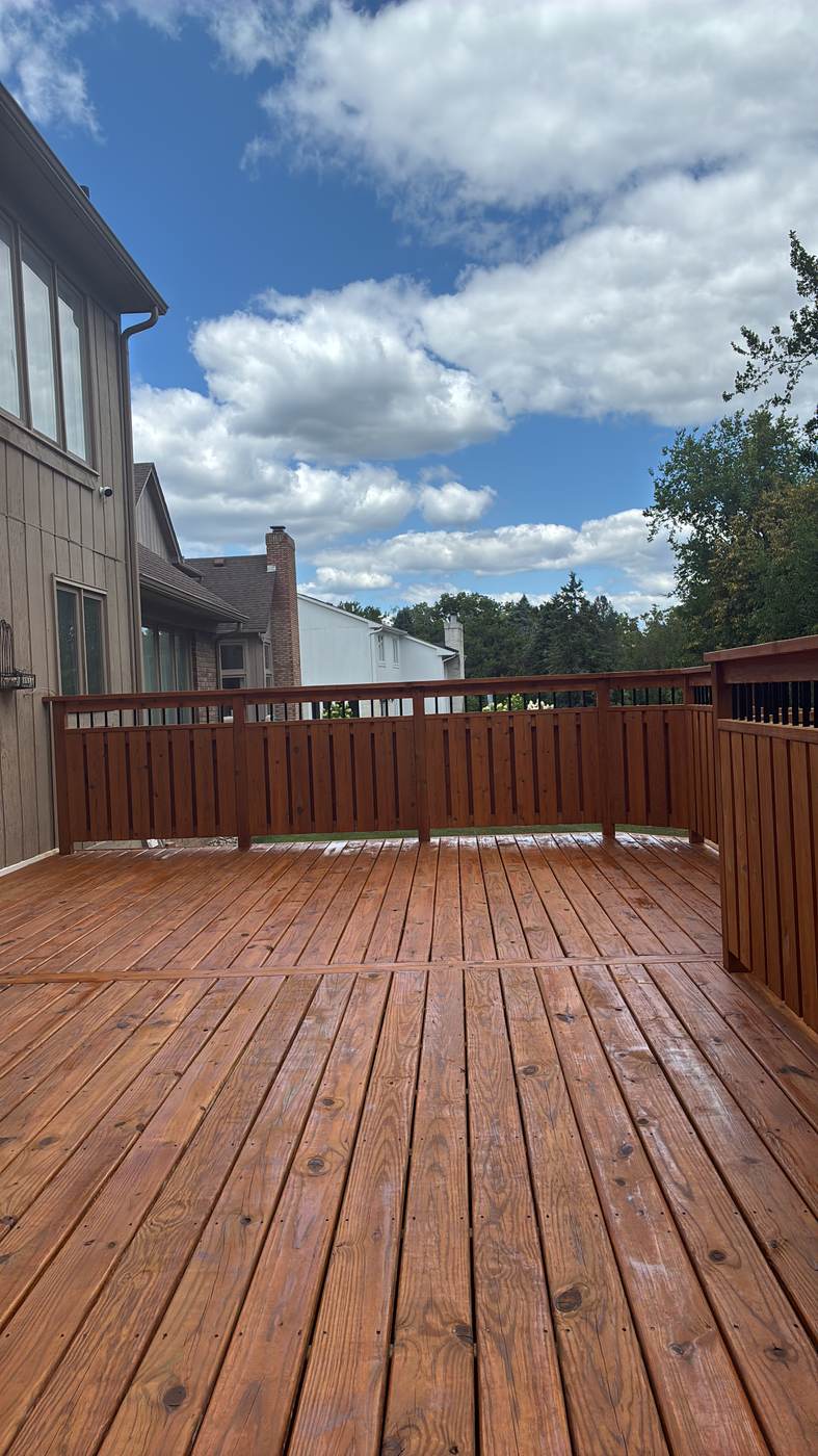 Stained deck in Green Oak Township, MI