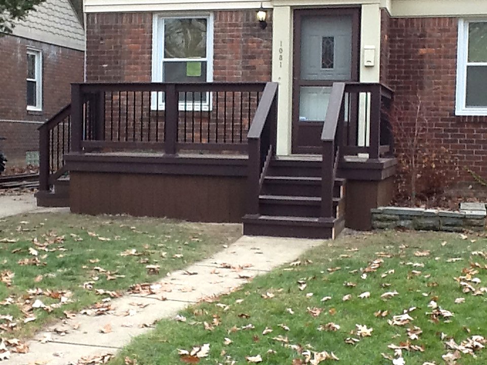 New composite porch steps in Huntington Woods, MI