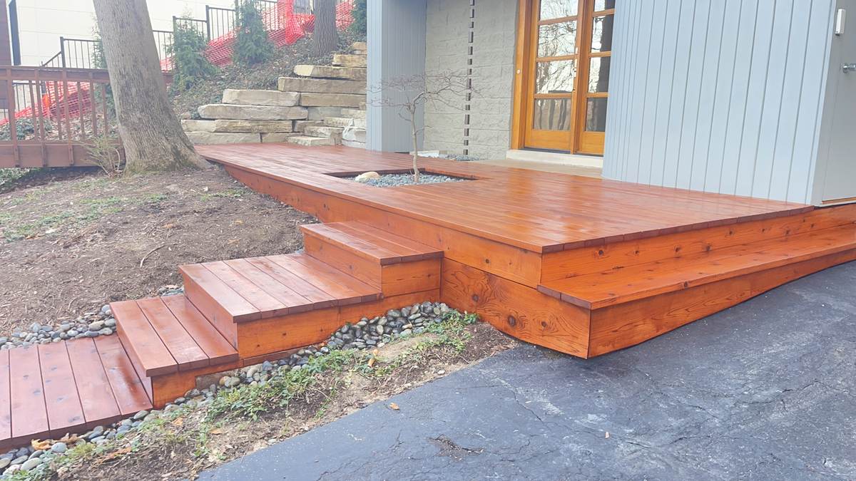 Deck stain job in Lapeer, MI
