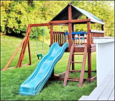 Refinished play set with slide in Novi, MI