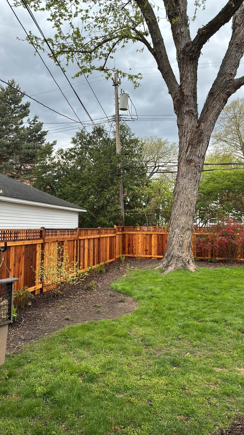 Freshly stained fence in Whitmore Lake, MI