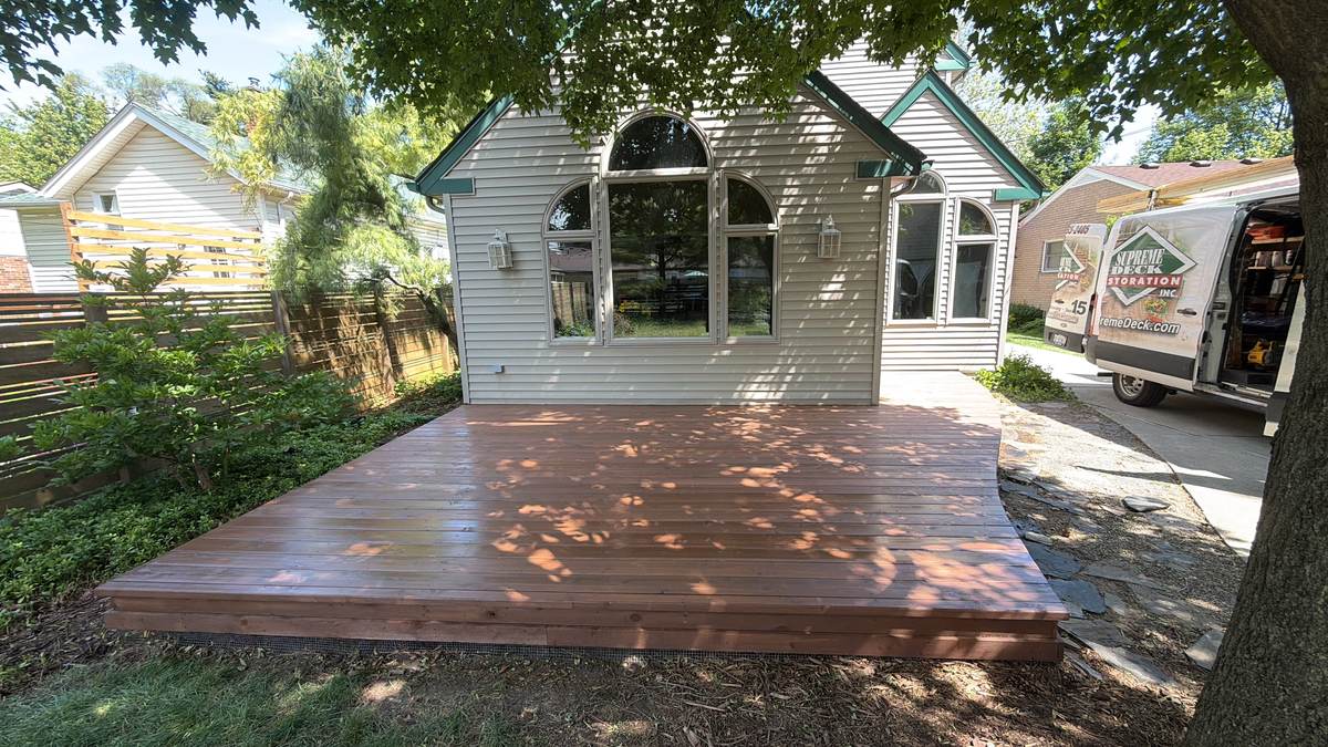 Deck cleaning, freshly washed in Clarkston, MI