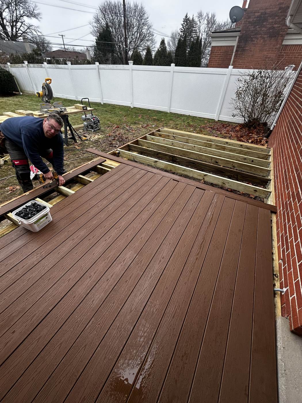 Deck repair in progress in Swartz Creek, MI